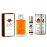 Al-Rehab Choco Musk Perfume Set - Eau de Parfum 50ml & 6ml Concentrated Oil - Sweet Vanilla Chocolate Musk Notes for Men Women Long Lasting Unisex Fragrance