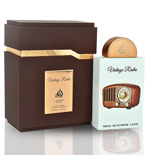 Lattafa Vintage Radio Unisex EDP Spray - 3.4 oz Long Lasting Fragrance