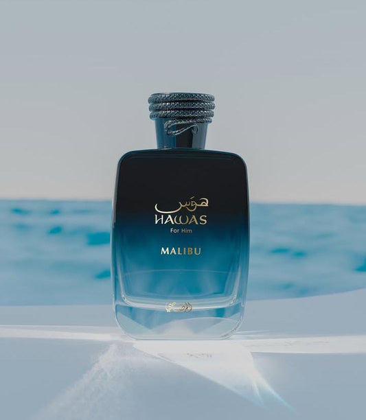 Rasasi Hawas Malibu Eau de Parfum 3.4 oz (100ml) for Men | Fresh Fruity Aquatic Fragrance