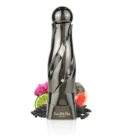 Arabiyat Prestige La-Di-Da Eau de Parfum Spray for Him Long Lasting Luxury Fragrance for Men 3.4 Oz 100 ml with Top Notes Geranium Bergamot Grapefruit