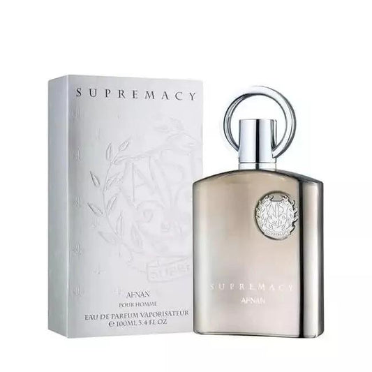 Afnan Supremacy Silver Pour Homme for Men Eau de Parfum Spray, 3.4 Ounce