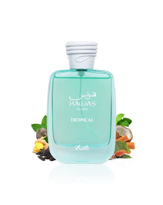 Rasasi Hawas Tropical Eau de Parfum 3.4oz (100ml) | Long-Lasting Fresh & Fruity Scent for Men