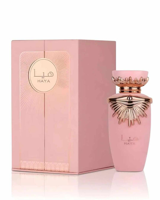 Lattafa Haya Eau de Parfum Spray for Women, 3.4 Ounce | strawberry , Rose , Vanilla , Amber Floral Fragrance