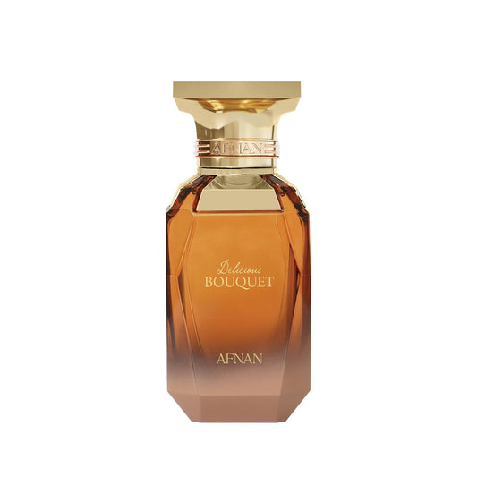Afnan Delicious Bouquet Eau De Parfum for Women 2.7 Fl. Oz 80 ml Warm Sweet Caramel Vanilla Fragrance with Soft Floral Accents
