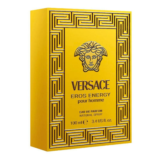 Versace Eros Energy Eau de Parfum for Men 3.4 oz - Bold Citrus & Cool Mint Freshness Regular Edition Perfume
