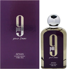 Afnan 9 PM Pour Femme EDP Spray for Women 100 ml - 3.4 oz - Notes Apple, Lavender, Bergamot, Orange Blossom Vanilla, Amber I Long Lasting Fragrance