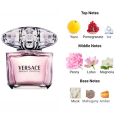 Versace Bright Crystal 3.0 oz / 90 ml Eau de Toilette Spray for Women - Versace 3.0 oz Eau de Toilette Spray