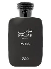 Rasasi Hawas Kobra Eau de Parfum 3.4 oz 100ml for Men Bold Oriental Woody Fragrance with Ginger Bergamot & Green Tea Notes