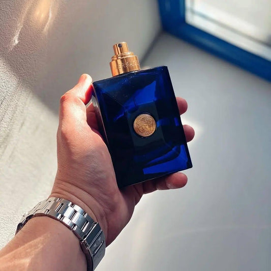 Versace Pour Homme Dylan Blue Eau de Toilette Spray for Men 6.7 oz Bold Elegant Scent with Calabrian Bergamot & Musk Notes