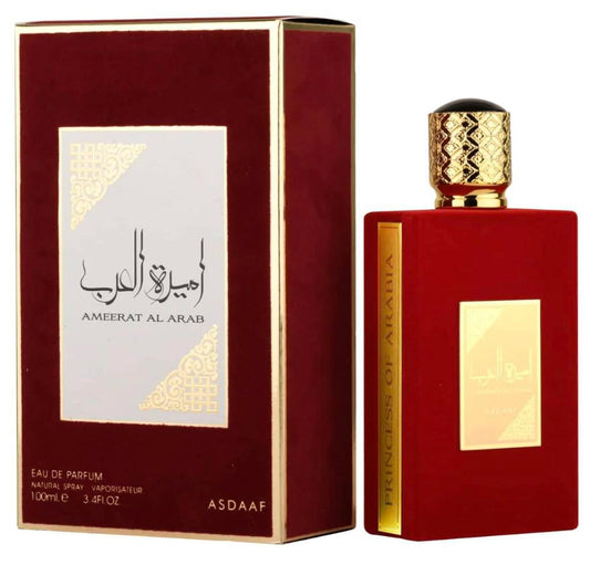 Lattafa Asdaaf Ameerat Al Arab Eau de Parfum Spray for Women, 3.4 Ounce Long Lasting Floral Fragrance