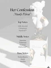 Lattafa Her Confession for Women Eau de Parfum Spray, 3.4 Ounce / 100 ml | Long Lasting Fragrance | Floral, Musk  | Women's first choice fragrance