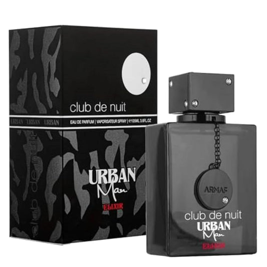 Armaf Club De Nuit Urban Man Elixir for Men Eau de Parfum Spray, 3.6 Ounce | Long Lasting | notes of Bergamot, Pink Pepper, Jasmine, Lavender, Amber