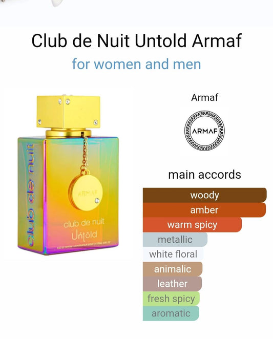ARMAF Club Nuit Untold Eau De Parfum Spray for Men, 3.6 Ounce | Notes of exotic and floral notes with warm, woody touches | Fragrance Perfume Scent
