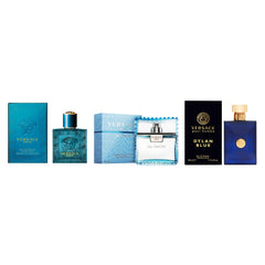 Versace Men's Cologne Set of 3 - Eros, Pour Homme, Dylan Blue & Eau Fraiche - 3 Count, 1.7 oz Each - Fragrance Collection