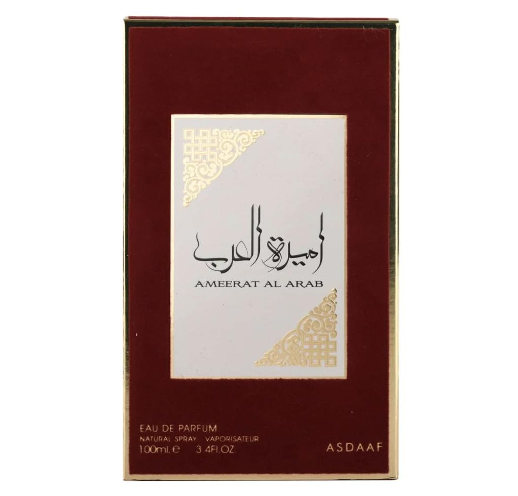 Lattafa Asdaaf Ameerat Al Arab Eau de Parfum Spray for Women, 3.4 Ounce Long Lasting Floral Fragrance