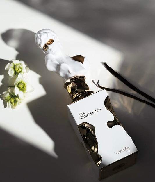 Lattafa Her Confession for Women Eau de Parfum Spray, 3.4 Ounce / 100 ml | Long Lasting Fragrance | Floral, Musk  | Women's first choice fragrance