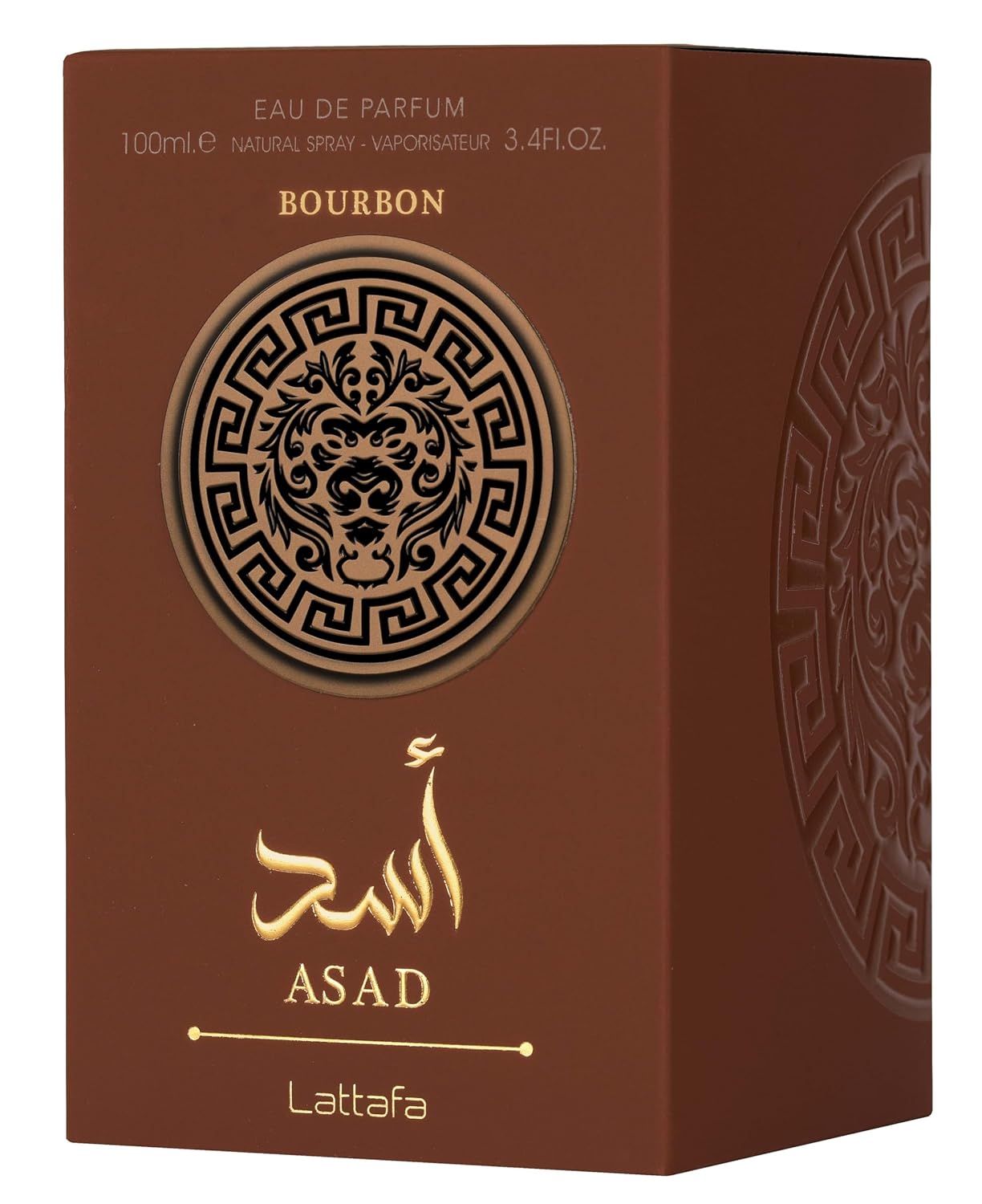 Lattafa Asad Bourbon EDP For Men 3.4 Fl  Oz | Long Lasting Fragrance | New release | sweet, aromatic, creamy, smoky Scent. Perfume Eau De Parfum