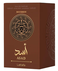 Lattafa Asad Bourbon EDP For Men 3.4 Fl  Oz | Long Lasting Fragrance | New release | sweet, aromatic, creamy, smoky Scent. Perfume Eau De Parfum