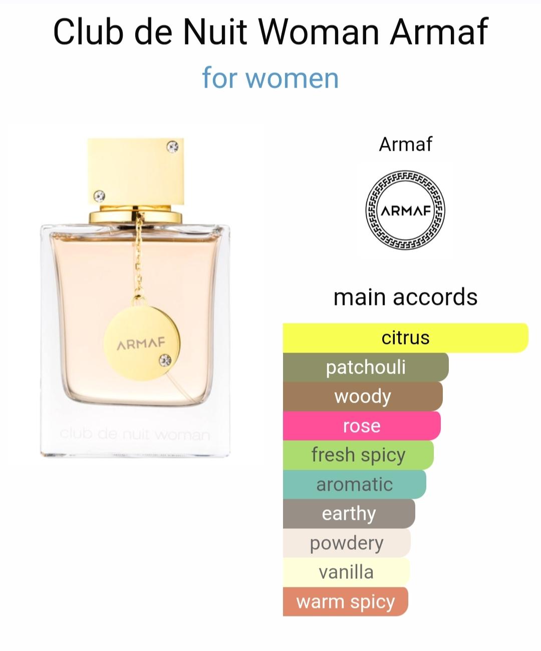 Armaf Club De Nuit Eau de Parfum for Women, 3.6 Ounce | Long Lasting | Best Gift | Notes Orange, Grapefruit, Peach, Rose, jasmine, Vanilla, Musk