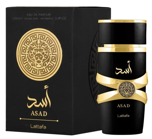 Lattafa Perfumes Asad for Unisex Eau de Parfum Spray, 3.4 Ounce | Long Lasting Fragrance | Vanilla , Amber Coffee notes . Scented Scent