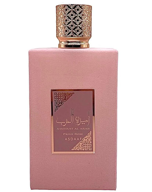 Lattafa Asdaaf Ameerat Al Arab Prive Rose Eau de Parfum Spray for Women, 3.4 Ounce Aroma Floral
