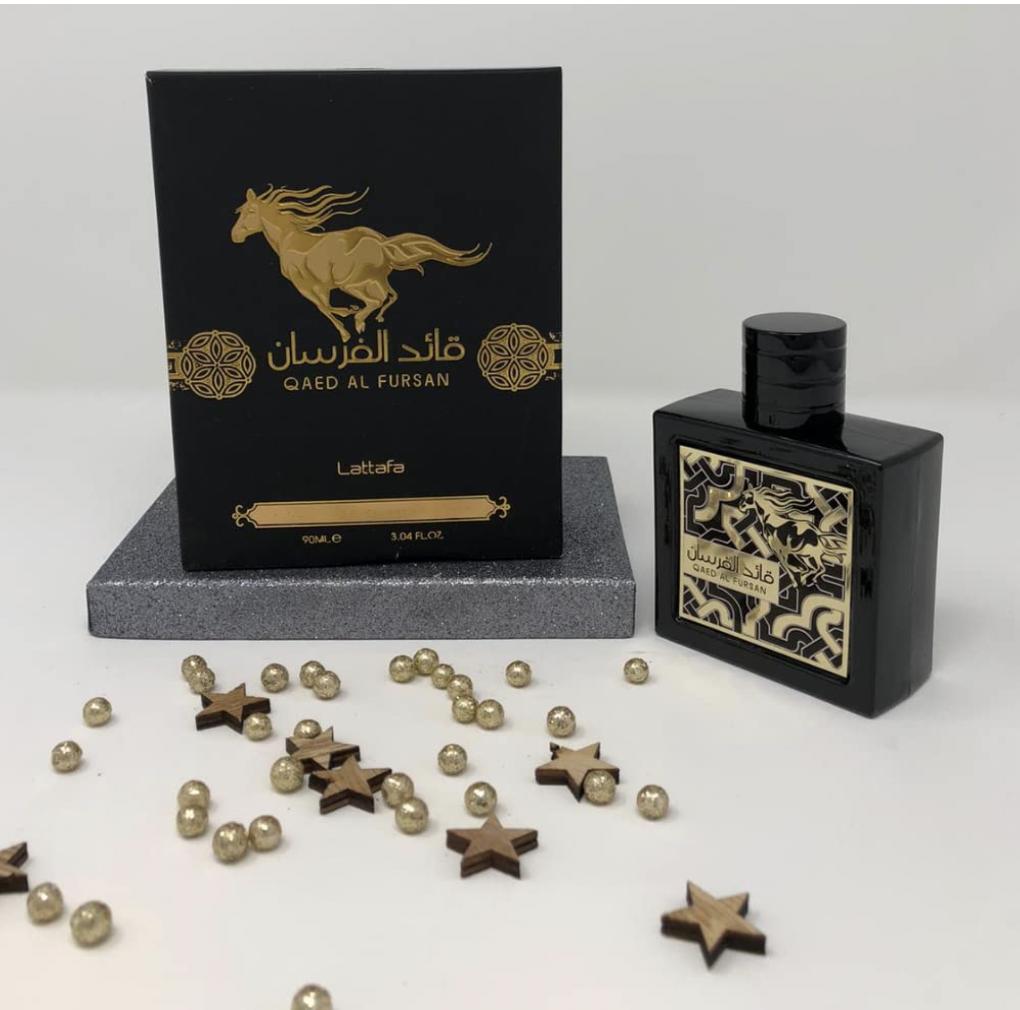 Lattafa Perfumes Qaed Al Fursan Perfume By Lattafa  Black 3.4/3.3 Edp Unisex | Citrusy , Fresh , Lemon | Men's First Choice