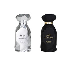 Arabiyat Prestige Fragrance Bundle – Marwa + Al Noor Eau de Parfum | Long-Lasting | 100ml / 3.4 fl oz Each