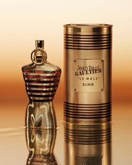 Jean Paul Gaultier Le Male Elixir 75ml Parfum Spray - Mint, Vanilla, Amber, Tonka Bean, Intense Scent Profile for Evening Wear and Special Occasions