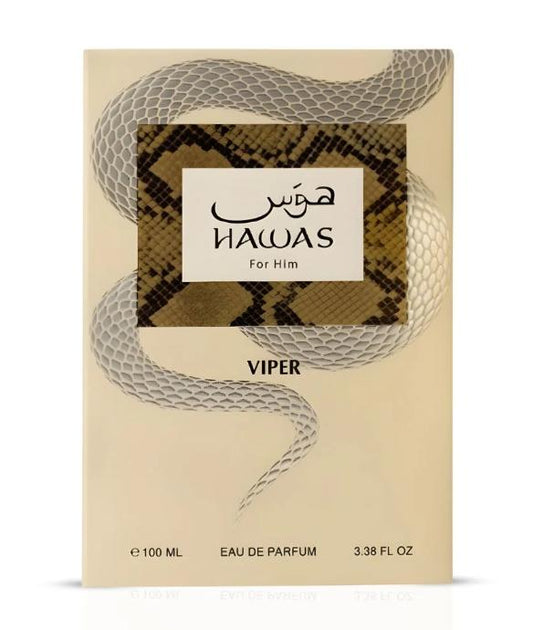 Rasasi Hawas Viper for Men 100ml EDP Powerful Long Lasting Fragrance Luxury Snake Design