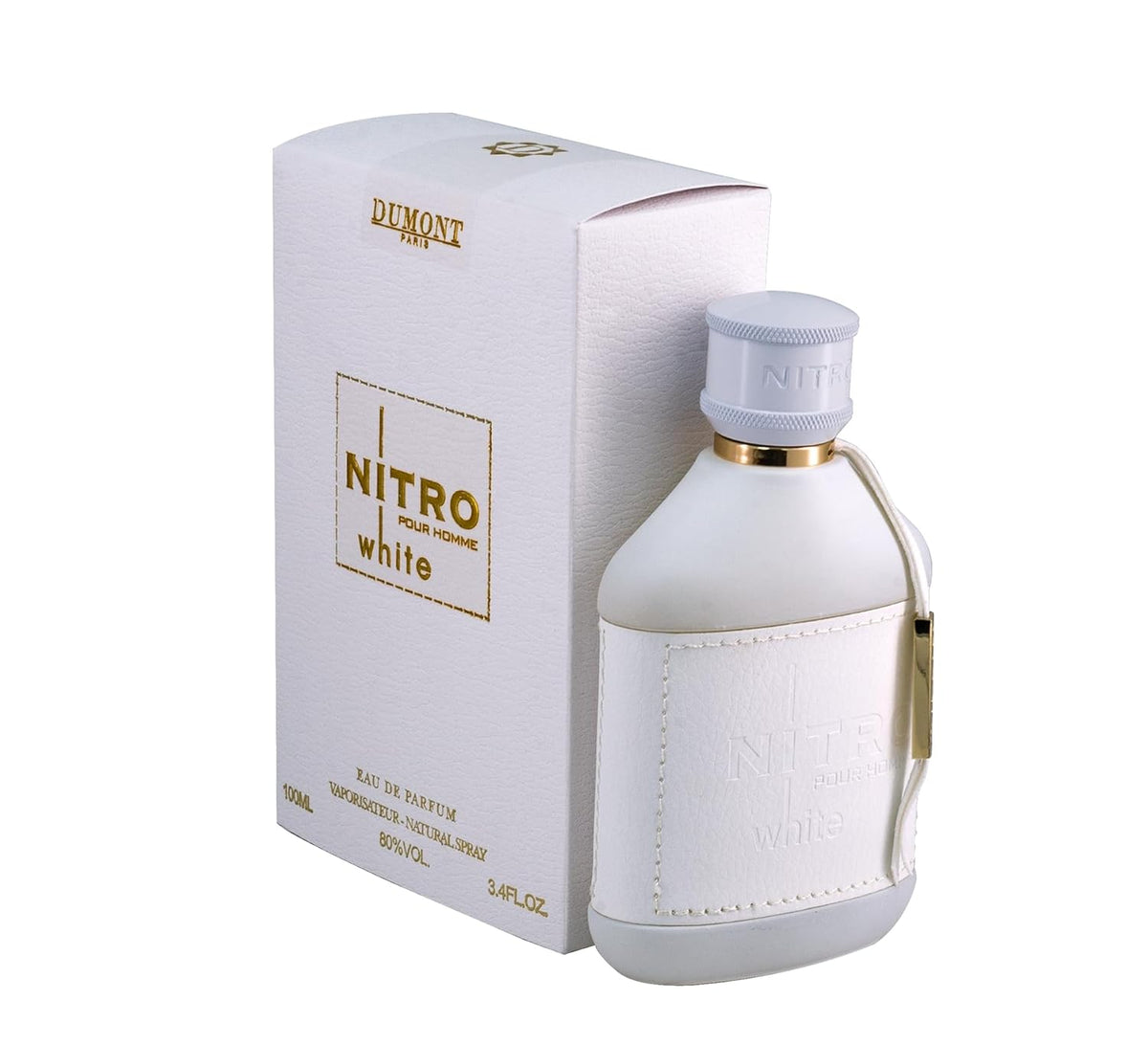 Nitro White Eau De Parfum Men, 3.4 Fl Oz - 100Ml - Luxury Perfume for Men - Powdery, vanilla, Woody, Musky and Long Lasting