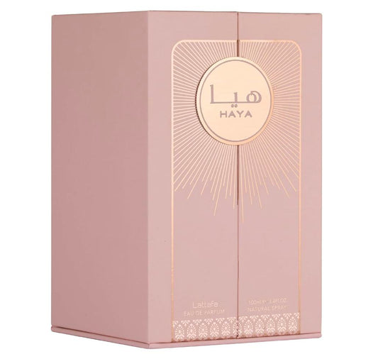 Lattafa Haya Eau de Parfum Spray for Women, 3.4 Ounce | strawberry , Rose , Vanilla , Amber Floral Fragrance