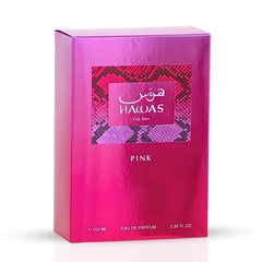 Hawas Pink for Her by Rasasi | Eau de Parfum Spray for Women, 100ml (3.4 oz) | Fruity & Long-Lasting Fragrance