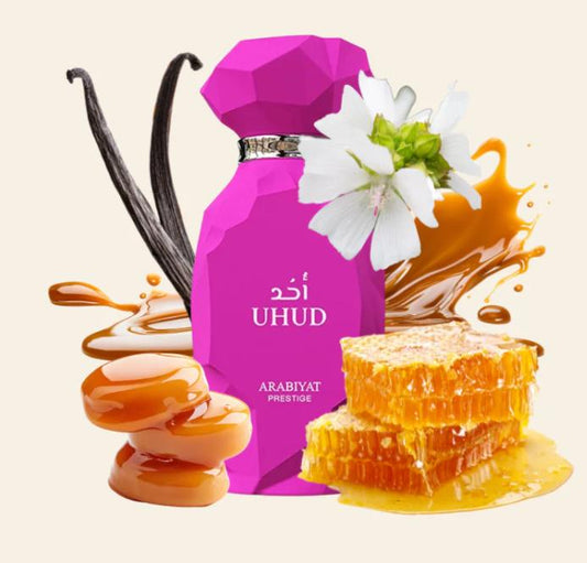ARABIYAT Prestige Uhud Eau de Parfum 100ml / 3.4 fl oz |  Sweet Fragrance for Women & Men