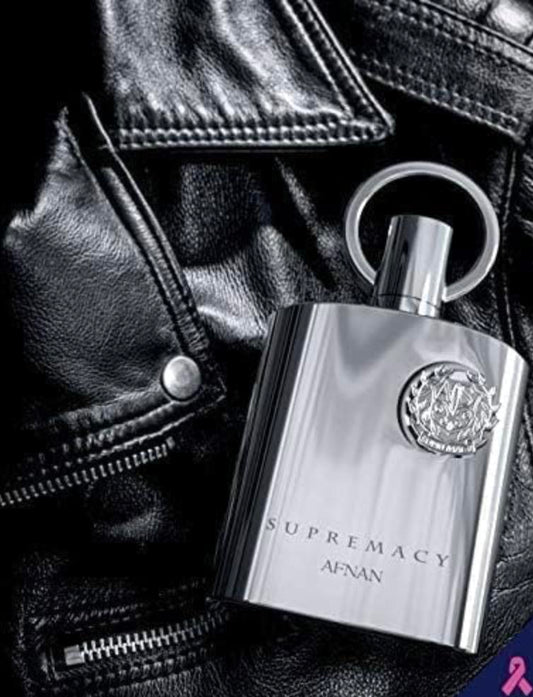 Afnan Supremacy Silver Pour Homme for Men Eau de Parfum Spray, 3.4 Ounce