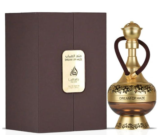 Lattafa Pride Dream of Haze Eau De Parfum 100ml Sweet Allure with a Smoky Twist in Elegant Gold Bottle