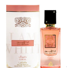 Ana Abiyedh Coral Eau de Parfum by Lattafa 60ml / 2.0 fl oz – Long Lasting Arabic Fragrance for Women & Men