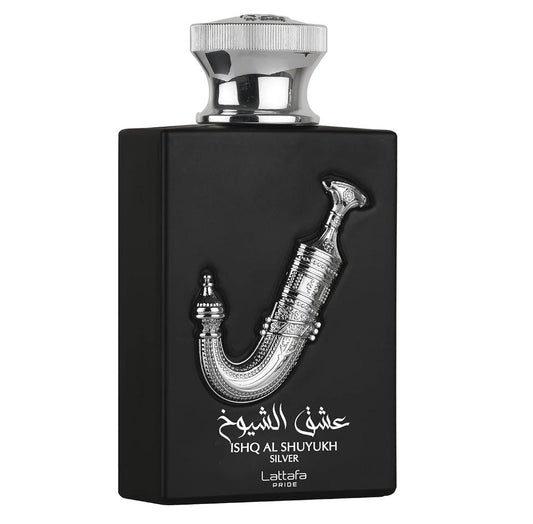 Lattafa Perfumes Ishq Al Shuyukh Silver for Unisex Eau de Parfum Spray, 3.4 Ounce