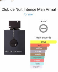 ARMAF club de nuit intense Man EDT Men , Black , 3.6 Fl Oz | With Notes of Lemon, Pineapple, Vanilla | Men's First choice|  Fragrance Perfume Scent