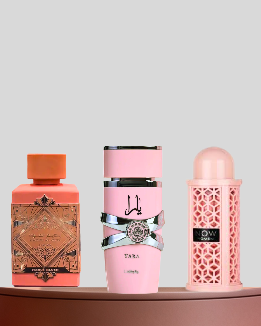 Lattafa Badee Al Oud Noble Blush, Yara & Rave Now Women Eau De Parfum 100ml – Luxury Long Lasting Perfume Trio