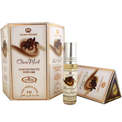 Al-Rehab Pack of 6 Choco Musk Roll-on Perfume Oil for Men and Women - 6ml (0.2oz) Unisex Fragrance Bundle