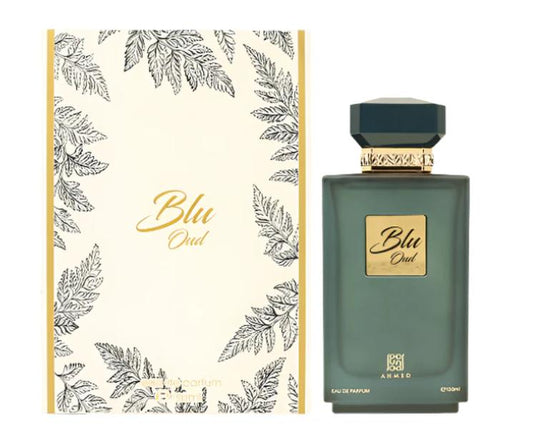 Ahmed Al Maghribi Blu Oud Eau De Parfum 100 ML - Unisex Fragrance with Rich and Elegant Oud Scent