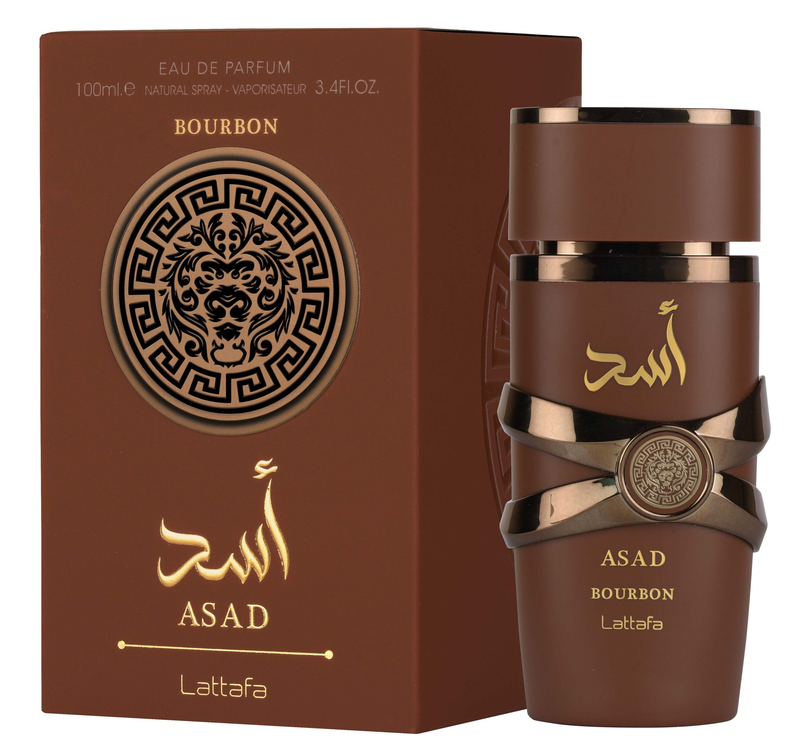 Lattafa Asad Bourbon EDP For Men 3.4 Fl  Oz | Long Lasting Fragrance | New release | sweet, aromatic, creamy, smoky Scent. Perfume Eau De Parfum