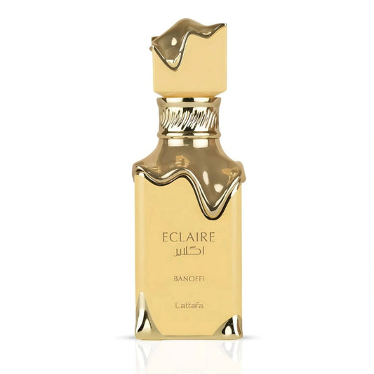 Lattafa Eclaire Banoffi & Pistache 3.4 oz 100 ml Unisex Fragrance Bundle Gold & Green Bottles with Elegant Packaging Regular Edition