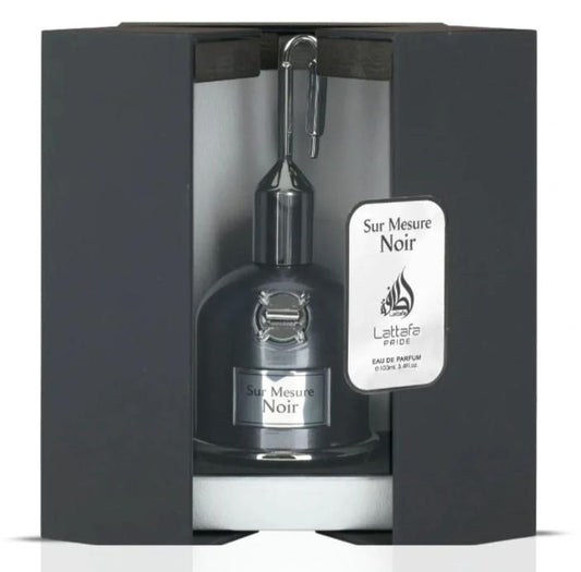 Lattafa Pride Sur Mesure Noir Eau de Parfum for Men - 100ml (3.4 oz) | Dark, Spicy & Woody Cologne | Intense, Long-Lasting Masculine Scent