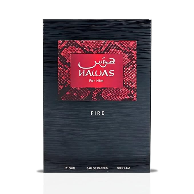 RASASI Hawas Fire 100ml Eau De Parfum |  Arabian Scent for Men, Exuding Strength & Elegance