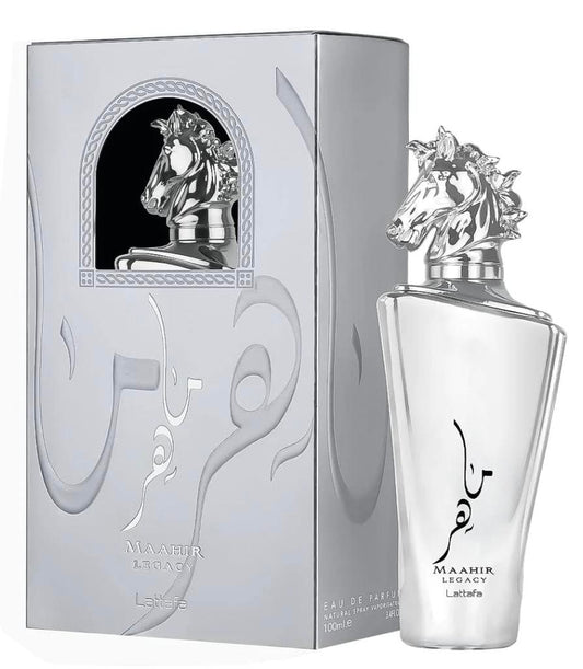 Lattafa Maahir Legacy Eau de Parfum Spray for Men, 3.4 Ounce Fragrance Perfume