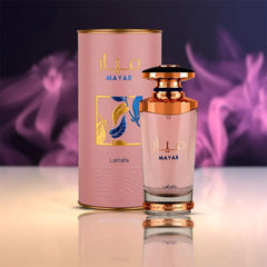 Lattafa Perfumes Mayar For Women 3.4 oz Eau De Parfum Spray Floral Fragrance Blend Jasmine Aroma Scented Cosmetic Jasmine Vanilla Violet Cologne