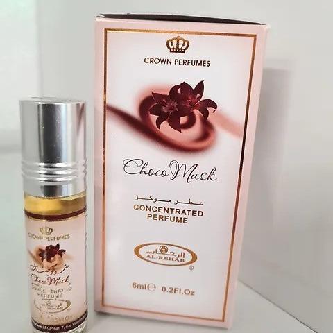 Al-Rehab Pack of 6 Choco Musk Roll-on Perfume Oil for Men and Women - 6ml (0.2oz) Unisex Fragrance Bundle