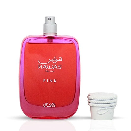 Hawas Pink for Her by Rasasi | Eau de Parfum Spray for Women, 100ml (3.4 oz) | Fruity & Long-Lasting Fragrance