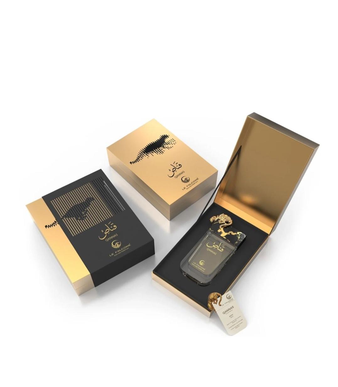 Le Falcone Qannas 3 oz / 90 ml Eau De Parfum Unisex - Bold |  Long Lasting | Fresh & Musky | Scent for men & women